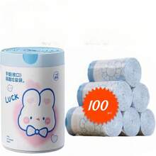 100PCS Garbage Bags, Thickened Garbage Bags, Drawstring Garbage Bags, Household Garbage Bags, Kitchen Garbage Bags, Portable Thickened Garbage Bags, Home Cleaning, Kitchen Cleaning, Party Cleaning, Christmas And New Year Cleaning Supplies - Random - View 11