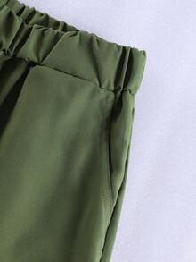 Tween Boy Zip-Up Long Sleeve Letter Print Casual Drawstring Cargo Jacket And Pants Set, Autumn