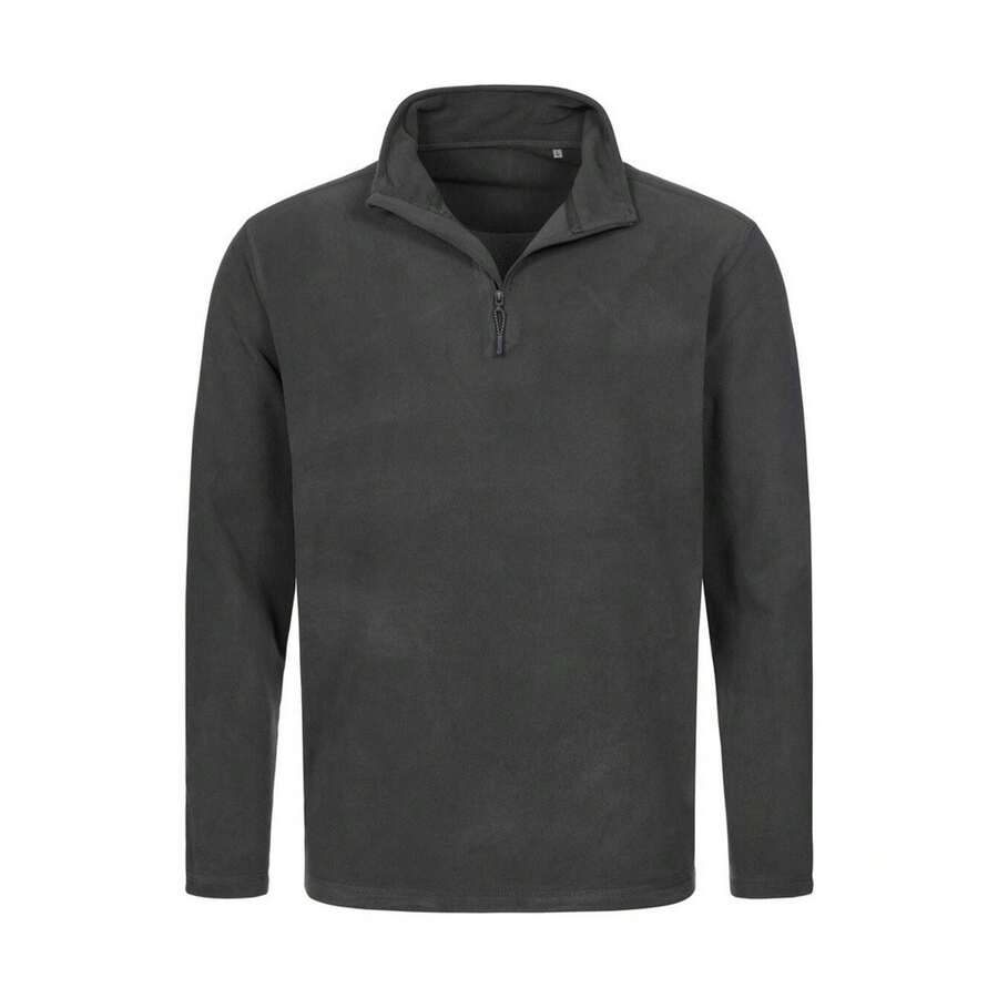 Stedman Mens Half Zip Fleece Jacket (Steel Grey) - Grey - View 1