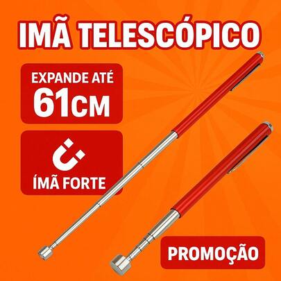 Caneta magnética telescópica 61cm pegador de metal parafuso