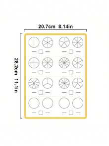 10pcs A4 Reusable Fraction Practice Writing Paper