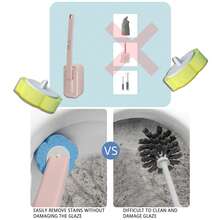 12/24/30/42pcs FOBIANJIE Disposable Toilet Brush Cleaning Brush Head Replacement Brush Head : Yellow (Toilet Brush Handle Not Included) - Yellow Replacement Head (toilet Brush Not Included) - View 5