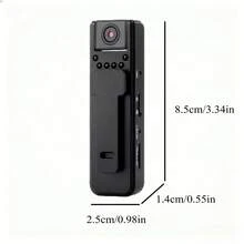 1080P迷你随身摄像机180°可旋转镜头随身摄像机小型便携式红外夜视警用随身摄像机自行车