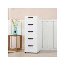 ZhdnBhnos 5 Drawers-7.87"W Multicolor/5 Drawers-11.81"W Multicolor/5 Drawers-11.81"W Colorful/15.8"D X 7.9"W X 33.1"H (5 Drawers) White/5 Drawers-11.81"W White Colorful Plastic Drawers Shelf, Storage Cabinet With  Drawers, Tall Dresser Organizer For Bedroom Furniture, Vertical Clothes Storage Tower, Small Chest Closet - 5 Drawers-11.81"W White - View 6