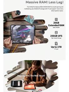 Teclast ArtPad Pro Tablet 12.7-Inch Max Display Pad, G99 Octa-Core CPU, 20GB RAM(8+12 Extension) 256GB ROM, Android15 Smooth Multi-App, 2176*1600 Resolution, LTE Support Dual SIM, 10000mAh Battery Type-C Charging 13MP Camera, With Keyboard &Wireless Mouse Accessories Bundle - Grey - View 9