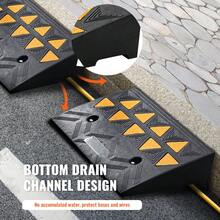 Rubber Curb Ramps, 2 Pack, 4.3 Inch Lift Height, Heavy Duty, 33069 Lbs/15 T Capacity, Threshold Ramps, Driveway Ramps With Stable Grid Structure For Cars, Wheelchairs, Bicycles, Motorcycles - 4.3 Pulgadas - View 5