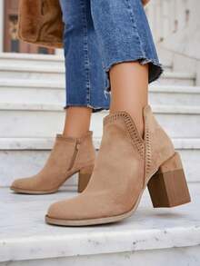 Royalfashion 女士高跟踝靴 Vettot - 卡其色 - 查看 1