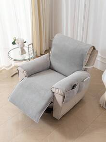 1 件现代简约纯色单人懒人沙发套 - 防滑躺椅保护垫，宠物友好型，可机洗，通用四季多功能垫，适用于单人沙发和躺椅 - 彩色 - 查看 9