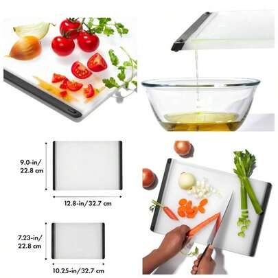 Good Grips Juego de tablas de cortar, 2 Piece Cutting Board Set, Transparente, Multi, 1
