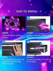 1 pezzo 1m/2m/3m/5m/10m/15m/20m Strisce LED RGB controllate da telecomando smart app a 44 tasti/24 tasti, luci a colori mutevoli per feste, stanze, cucine, TV domestiche, decorazione per la casa Luci notturne a strisce LED con controller IR a 44 tasti