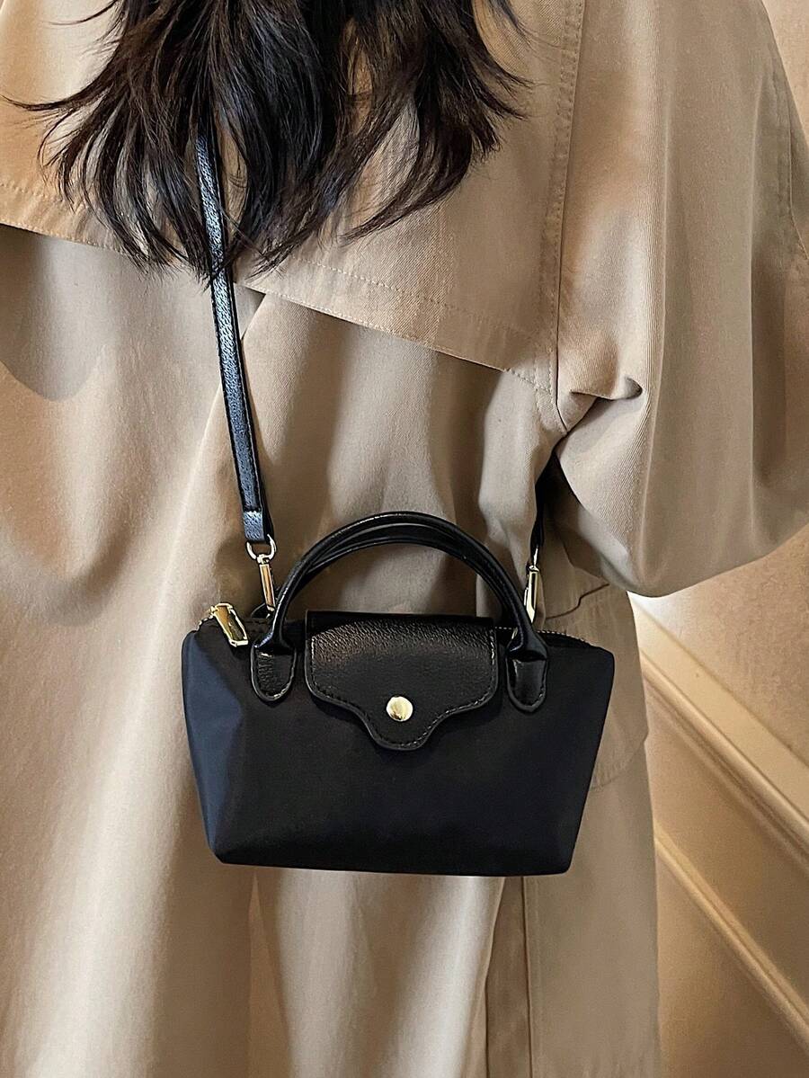 时尚小包，新款饺子包，休闲手提包，西式斜挎包 - 黑色 - 查看 1