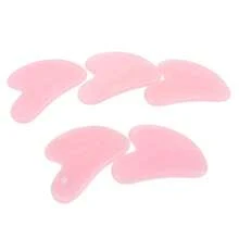 Heart-Shaped Gua Sha Plate, Rose Quartz Gua Sha Board, Facial Beauty Tool For Full Body Use - Pink - View 6