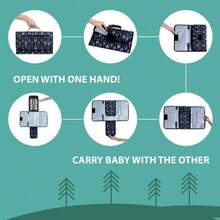 Bolso cambiador de pañales para viajes al aire libre, regalo para bebé recién nacido, cambiador portátil de viaje, alfombra cambiadora de pañales para bebé con bolsillo para toallitas, cambiador portátil y resistente al agua para recién nacidos niños y niñas, arcoíris bohemio sol