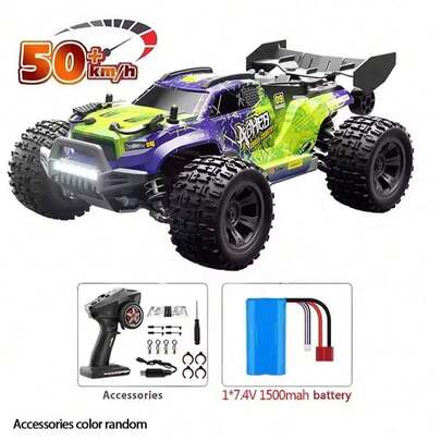 1:18 四驱遥控越野怪兽卡车高速遥控车带 LED 灯遥控车高速漂移假日圣诞节生日新年复活节万圣节户外派对礼物青少年和成人