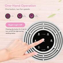 MEGAWISE EPI810 Purificador de aire para habitaciones pequeñas |   Filtro HEPA verdadero H13 |   Captura polvo, humo, pelo de mascotas |   Ideal para el hogar, oficina, recámara (blanco) - Purificador de computadora - Ver 7