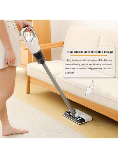 In Cordless Stofzuiger Mopping Combo Speed Adjustment, Lightweight Easy To Deep Cleaning Includes Attachments Fine Dust, Cat Litter, More USB Rechargeable, Wit Gray, Cleaner, Versatile Tool, Moderne Home Appliance, Durable Construction, Slimme Cleaners, Sleek Highquality Build, rs view 5