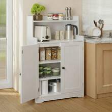 Bathroom Storage Cabinet With 2 Doors &Adjustable Shelves For Bathroom, Kitchen, Living Room