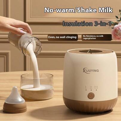 2-In-1 Baby Bottle Warmer & Milk Frother, Intelligent Constant Temperature, Fully Automatic Milk Powder Mixer & Dispenser, 3 Temperature Settings, Fast Heating, Quiet & Easy To Clean, Baby Milk Warmer & Foamer