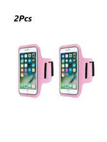 1 件/2 件多功能钥匙扣和防水手机臂带，户外跑步运动触摸屏臂套登山慢跑瑜伽骑行健身手机臂袋