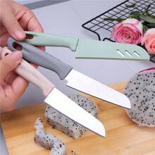 1PCS High-Quality Fruit Peeling Knife, Vegetable And Fruit Cutting Tool, Utility Knife With Plastic Handle, Potato Bread Camping Knife Fruit And Vegetable Knife Household Kitchen Peeling Tool, Kitchen Knife, Vegetable And Fruit Special Tool - ngẫu nhiên - Xem 5