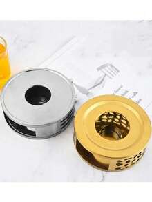 Réchaud à thé en acier inoxydable, chauffe-thé, réchaud de bureau isolé, réchaud chauffant, chauffe-thé à bougie, machine à thé d'extérieur, matériau épaissi robuste et durable, conduction de chaleur uniforme, conception compacte, facile à transporter, convient pour faire du thé, réchauffer le thé, chauffer le café, réchauffer les aliments, réchauffer le lait, simple et beau, surface ronde et lisse, conception de ventilation, scénarios d'utilisation illimités