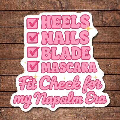 1/2/5 件高跟鞋指甲刀片睫毛膏、适合我的 Napalm Era 乙烯基贴纸、Huntrx Kpop 恶魔猎人粉丝艺术贴纸，| 非常适合笔记本电脑、水瓶、手机、万圣节/圣诞节/不给糖就捣蛋、耶稣、字母贴纸、桌面配件、学校必需品、贴纸美学、读书俱乐部和心理健康支持、学校用品、返校