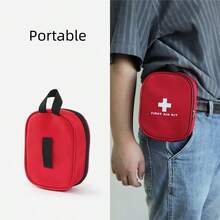1 trusă de prim ajutor cu buzunare multiple, capacitate mare, trusă de prim ajutor pentru casă și călătorie cu curea de umăr și trusă de prim ajutor pentru sporturi în aer liber, care poate fi purtată în călătorii. - Albastru marin - Vizualizare 7