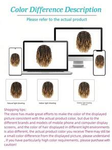 Fashion Short Curly Ponytail, 12 Inch Natural Drawstring, 2 Clips, Synthetic Fiber African Women Style - 彩色 - 查看 9