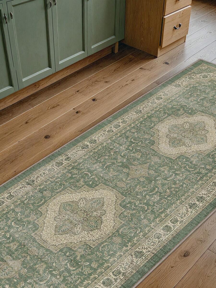 1pc Bohemian Style Runner Rug, Wool Blend Plush Thick Carpet, Soft & Comfortable For Entryway, Kitchen, Bathroom, Dining Room, Hallway, Party, New Year, All Seasons, Patio, Home Decor, Bedroom, Autumn/Winter Decor, Thanksgiving