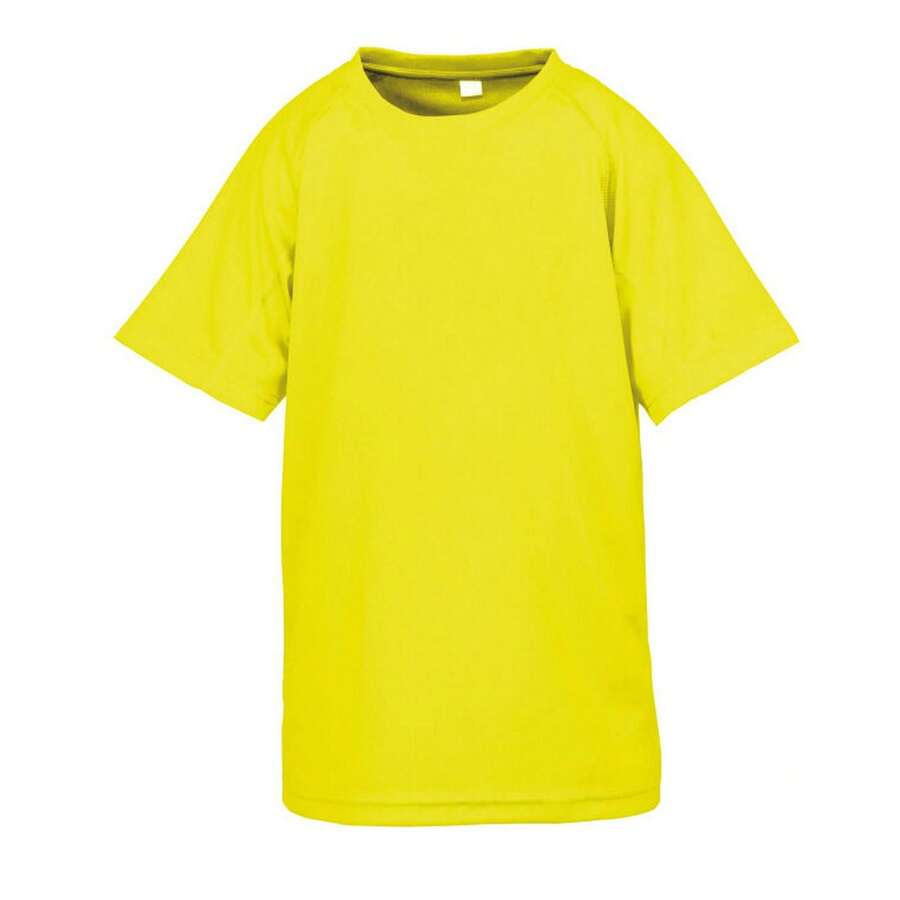 Spiro Impact Childrens/Kids Junior Performance Aircool TShirt (Fluorescent Yellow) - Yellow - View 1