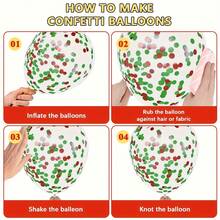 72 globos navideños - 12 pulgadas, 10 pulgadas rojos, verdes, blancos con patrones de copos de nieve y lunares, ideales para fiestas navideñas, cumpleaños y celebraciones de Año Nuevo, material de látex, sin necesidad de energía, globos navideños adecuados para Navidad, cumpleaños, boda, bautizo, aniversario, Día de San Valentín - sin necesidad de energía - Multicolor - Ver 6