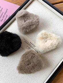 2pcs Soft Plush Cat Ears With Small Paws And A Cute Princess Hairstyle With Fluffy Hair Accessories Winter Claw Clips Elegant Hair Clips Fashion Hair Clutch