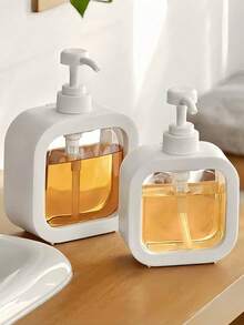 1pc Transparent Refillable Liquid Soap Dispenser, Hand Wash, Perfume, Lotion Travel Bottle With Pump For Bathroom