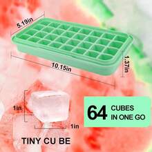 Cubiteras para Hielo de Silicona Con Tapa Y Cubo, Cubitera Silicona de Grado Alimenticio Cuchara para Congelador, Fácil liberación Apilables Bandeja de 28 Moldes de Silicona Hielo Con Tapa Y Cubitera - 1 - Ver 5