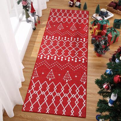Christmas Non-Slip Boho Accent Carpet Carpet Rug Entrance Door Mat Indoor Outdoor For Hallway Kitchen Living Room