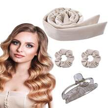 4pcs No-Heat Hair Curler Headband Clip Set, Slouchy Bowknot Long Hair Band Curling Waver Styling Tool For Big Waves, Hair Curlers, Curly Hair Brush, Rollers, Curly Hair Products, Curler, Rollers For Hair Curl, Curly Hair Tools, Hair Rollers, Curly Hair, Heatless Curl, Heatless Curls, Hair Curler, Barber, Hair Tools, Hair Products, Hair Curlers, Rollers