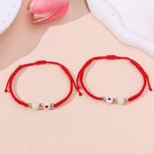 Set de 2 brățări cu mărgele care strălucesc în întuneric, pentru femei, cupluri, prietenie, zi de zi, festival, accesorii pentru ținute de petrecere