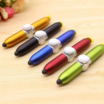 1pc Luminous Finger Gyro Pen - High-Performance Multifunctional Ballpoint With Mesmerizing Rotating Lights - Fun, Durable & Stress-Relieving