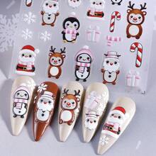 1 miếng dán móng tay hình bông tuyết, chim cánh cụt và tuần lộc xinh xắn này. Với thiết kế dễ thương và chi tiết về những chú chim cánh cụt vui vẻ, tuần lộc đáng yêu và những bông tuyết mỏng manh, chúng hoàn hảo để tạo nên vẻ ngoài lễ hội và bắt mắt cho móng tay. - Nhiều màu - Xem 10