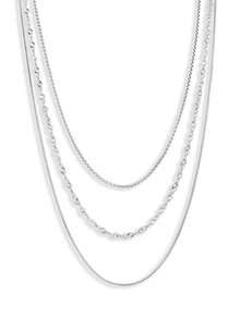 Necklace 3 Turns In 1 Chain Clips Delicate Elegant Minimalist Chocker Gold And Silver Links Feminine Woman Gift - Bạc - Xem 3