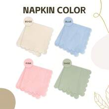 20-500pcs Custom Cocktail Napkins, 9 Designs Of Personalized Monogram Napkins, Disposable Beverage/Dessert Napkins For Wedding Table Decorations, Anniversary And Wedding - Multicolor - View 6