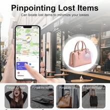 Smart Anti-Lost Locator - Real-Time Tracking, No Installation Required, Compatible With IOS Phones, No App Download Needed. Anti-Lost Function For Dogs, Cats, Pets, Wallets, Bags, Keys And Other Items, Precise Smart Positioning Tracking. - White - View 5