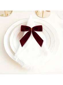 12/24 pièces Petits nœuds de Noël en velours Ornement mignon et doux Décorations de Noël Convient pour sapin de Noël, couronne, emballage cadeau, artisanat DIY, mariage, fête, sacs à friandises, décoration de la maison, décorations de Noël, décoration de chambre d'hiver