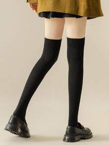 5 pares de calcetines hasta la rodilla para otoño e invierno. Estilo japonés, suaves y transpirables. Tejido de punto suave. Adecuado para Navidad, cumpleaños, Acción de Gracias, reuniones familiares y fiestas. Un regalo de Navidad para amigos.