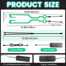 1 Set de Luces para Casco de Motocicleta, Luces de Freno Libres para Casco, Pegatinas de Rayas Iluminadas, Tira de Luz EL para Cascos de Motocicleta