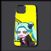 Custodia per telefono compatibile con Cyberpunk-Edgerunners per modelli 16, 15, 14, 13, 12, 11, Mini, Pro, MAX, in colore grigio opaco, antiurto e morbida, compatibile con i modelli 17, 17 Pro e 17 Pro Max