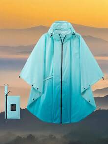 Portable Zipper Hooded Rain Poncho For Adults, Lightweight Rain Coat For Women With Pockets, Waterproof Multicolor Rain Jacket For Women And Men Outdoor Activities, Suitable For Rainy Days, Climbing, Camping, Hiking, Cycling, Fishing