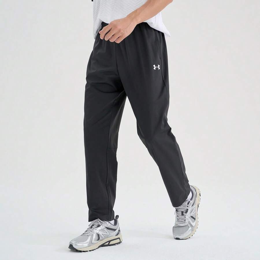 Under Armour 男女通用运动裤，2026 秋季新款，运动裤，训练，健身，休闲，舒适，透气，长裤 25600707-001 - 黑色 - 查看 1