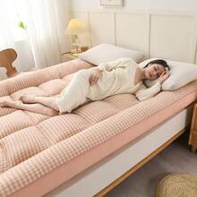 3D珍珠珠床垫垫层 - 超柔软透气蓬松床垫，亲肤舒适，适用于客厅、榻榻米、宿舍、露营 | 四季皆宜，厚度2.36-3.2英寸，床垫保护套