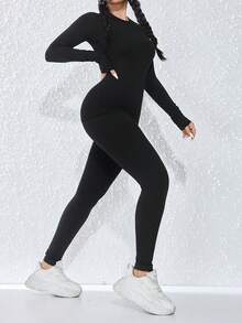 Women's 2 Pieces Autumn And Winter Cycling Sportswear Suit With Round Neck And Long Sleeves, Tight Pants Suit, Women's Leggings, Hip-Lifting Tights, Fitness Suit, Daily Wear